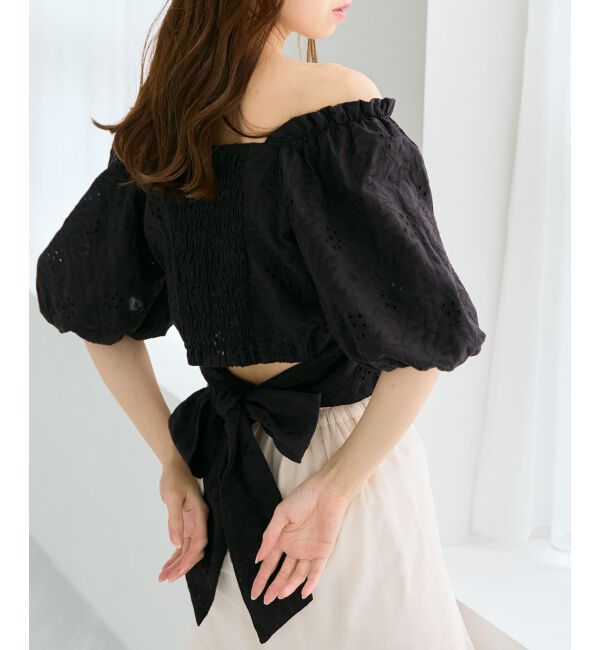 MAJESTICLEGON「刺繍レースコットンブラウス」|シャツ・ブラウス|