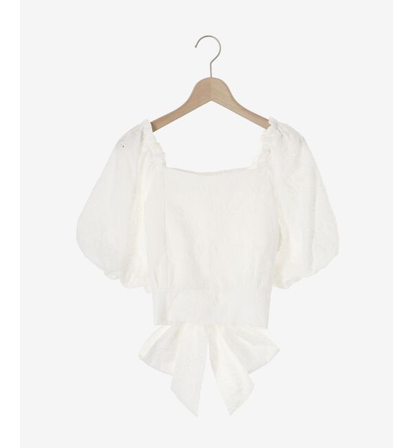 MAJESTICLEGON「刺繍レースコットンブラウス」|シャツ・ブラウス|