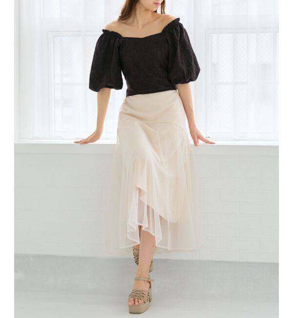 MAJESTICLEGON「刺繍レースコットンブラウス」|シャツ・ブラウス|