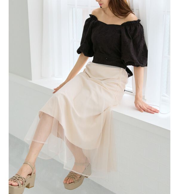 MAJESTICLEGON「刺繍レースコットンブラウス」|シャツ・ブラウス|