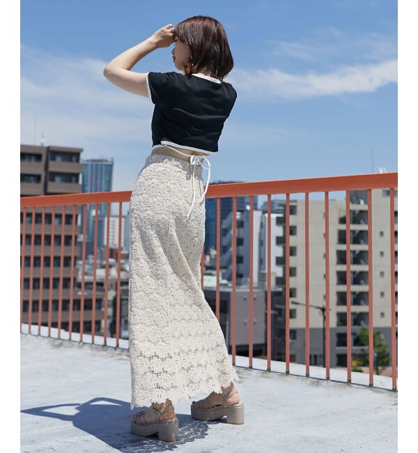 MAJESTICLEGON「ウエストリボンリンガーTee」|Tシャツ・カットソー|