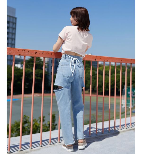 MAJESTICLEGON「ウエストリボンリンガーTee」|Tシャツ・カットソー|