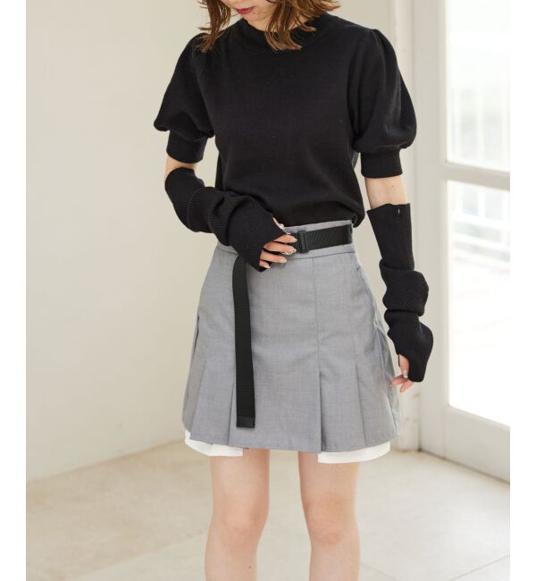 MAJESTICLEGON「パフスリーブニットプルオーバー」|ニット・セーター|