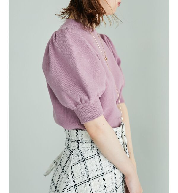 MAJESTICLEGON「パフスリーブニットプルオーバー」|ニット・セーター|