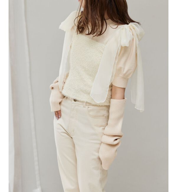 MAJESTICLEGON「パフスリーブニットプルオーバー」|ニット・セーター|