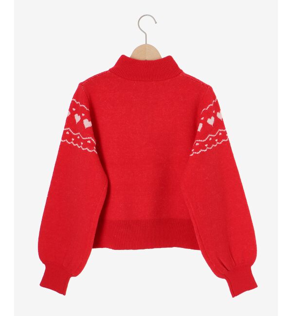 MAJESTICLEGON「ハートジャカードハーフジップニット」|ニット・セーター|