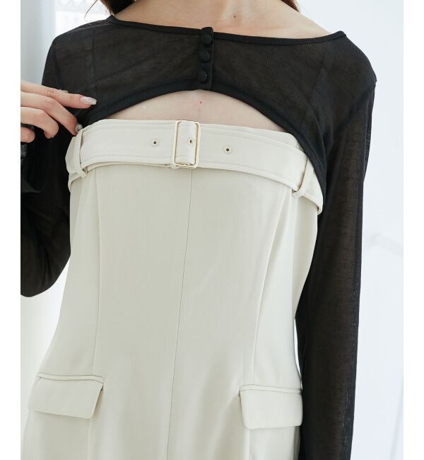  「デコルテオープンミニワンピセット」|ワンピース|