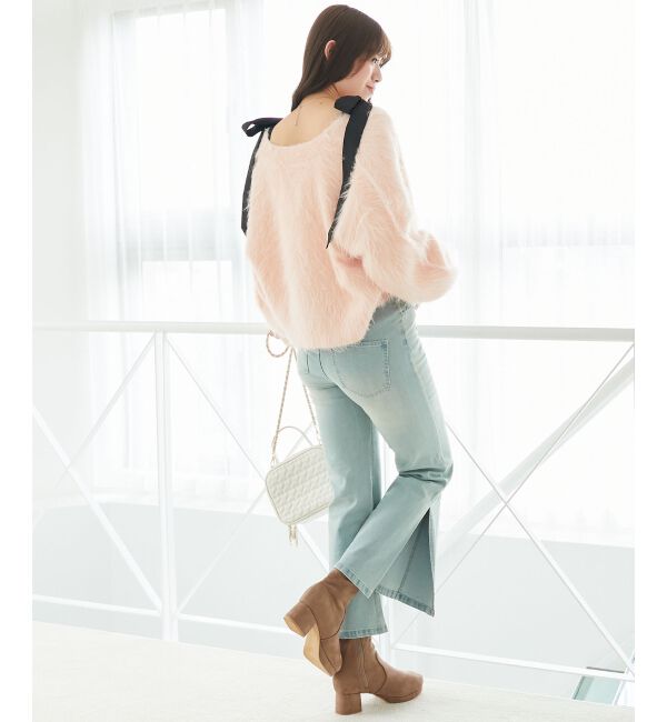  「ふわふわVネックショートカーデ」|カーディガン|