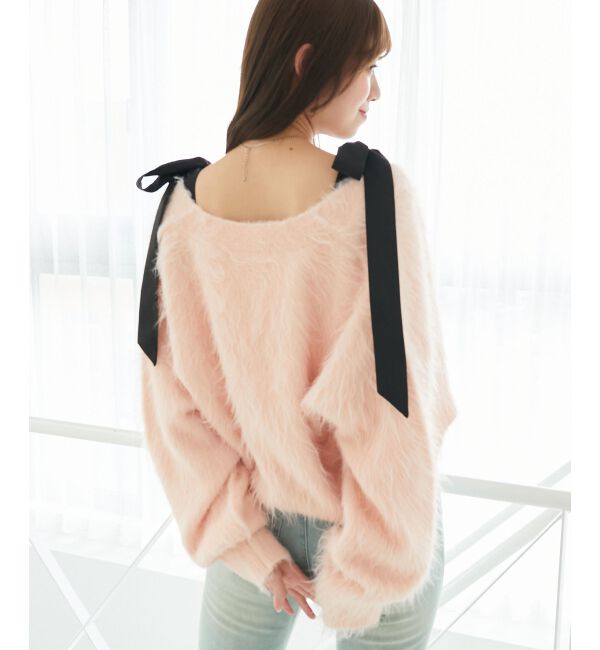  「ふわふわVネックショートカーデ」|カーディガン|