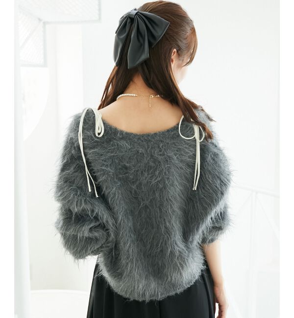  「ふわふわVネックショートカーデ」|カーディガン|