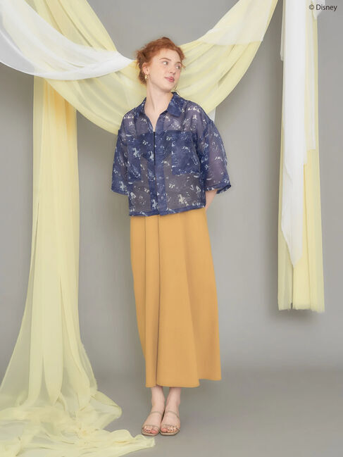 AMERICAN HOLIC「総柄シアーショート丈シャツ/Disney」|シャツ・ブラウス|