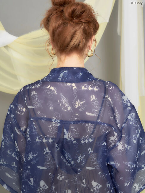 AMERICAN HOLIC「総柄シアーショート丈シャツ/Disney」|シャツ・ブラウス|