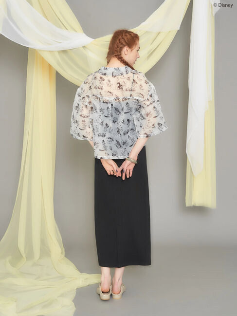 AMERICAN HOLIC「総柄シアーショート丈シャツ/Disney」|シャツ・ブラウス|