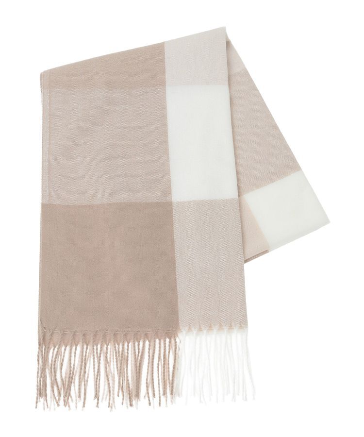 Green Parks「カシミアライクストール」|ストール|チェックブラウン