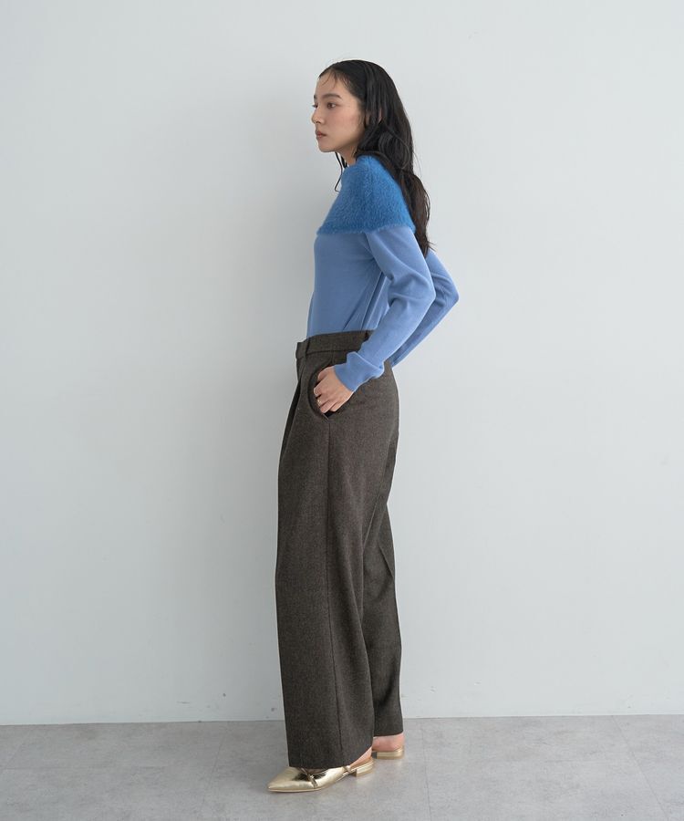 YECCA VECCA「ファーMIXオフショルニット」|ニット・セーター|