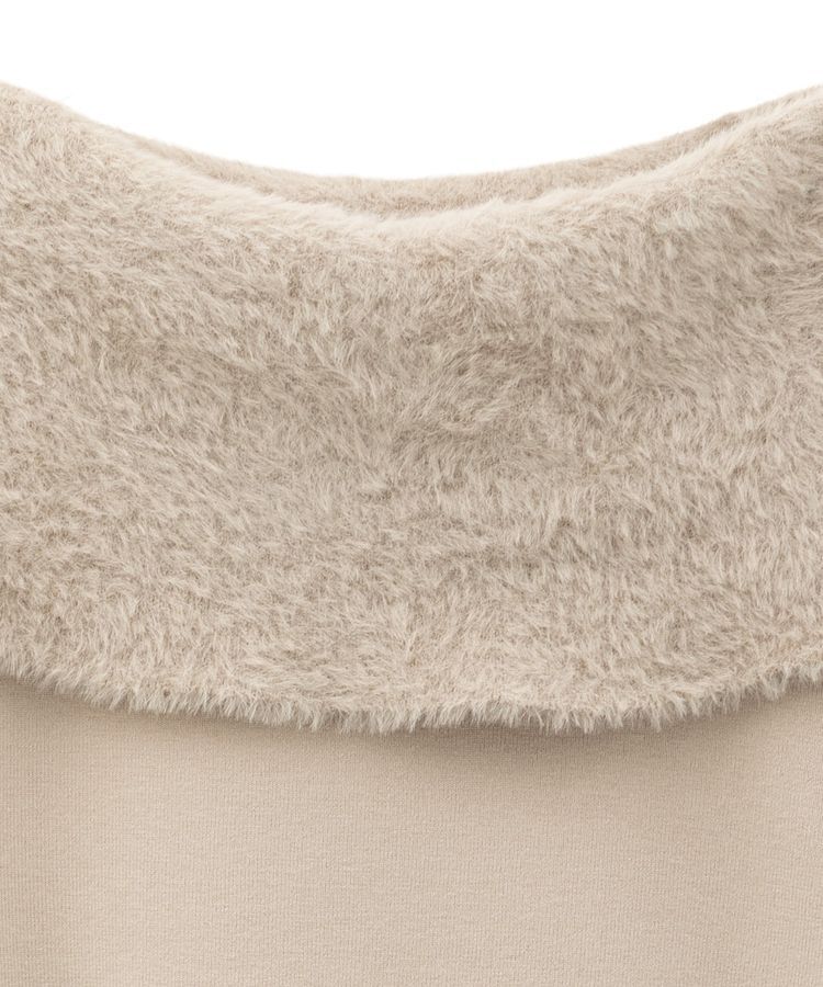 YECCA VECCA「ファーMIXオフショルニット」|ニット・セーター|