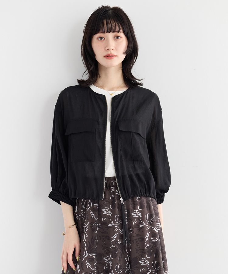 YECCA VECCA「ドライタッチシアーブルゾン」|ブルゾン・スタジャン|