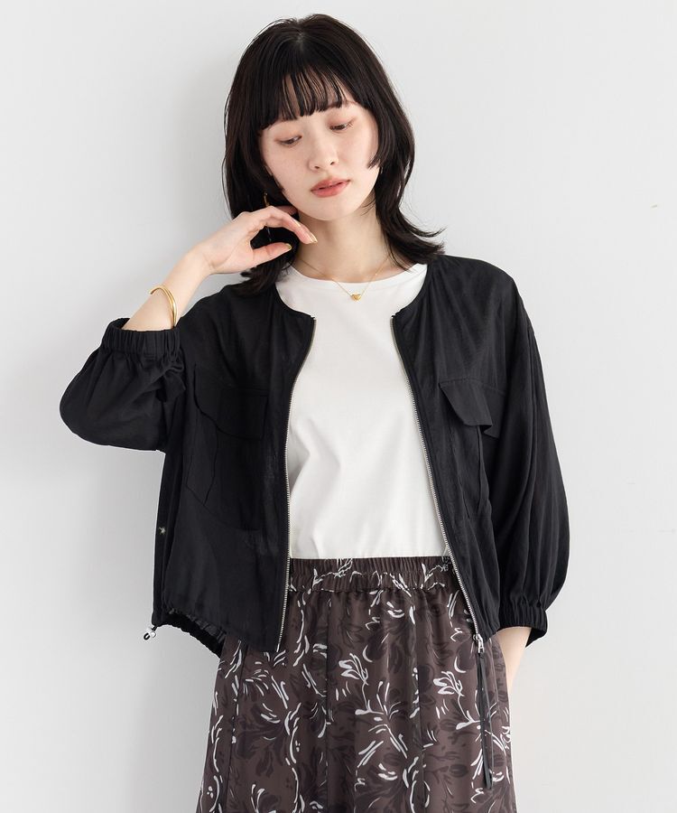 YECCA VECCA「ドライタッチシアーブルゾン」|ブルゾン・スタジャン|