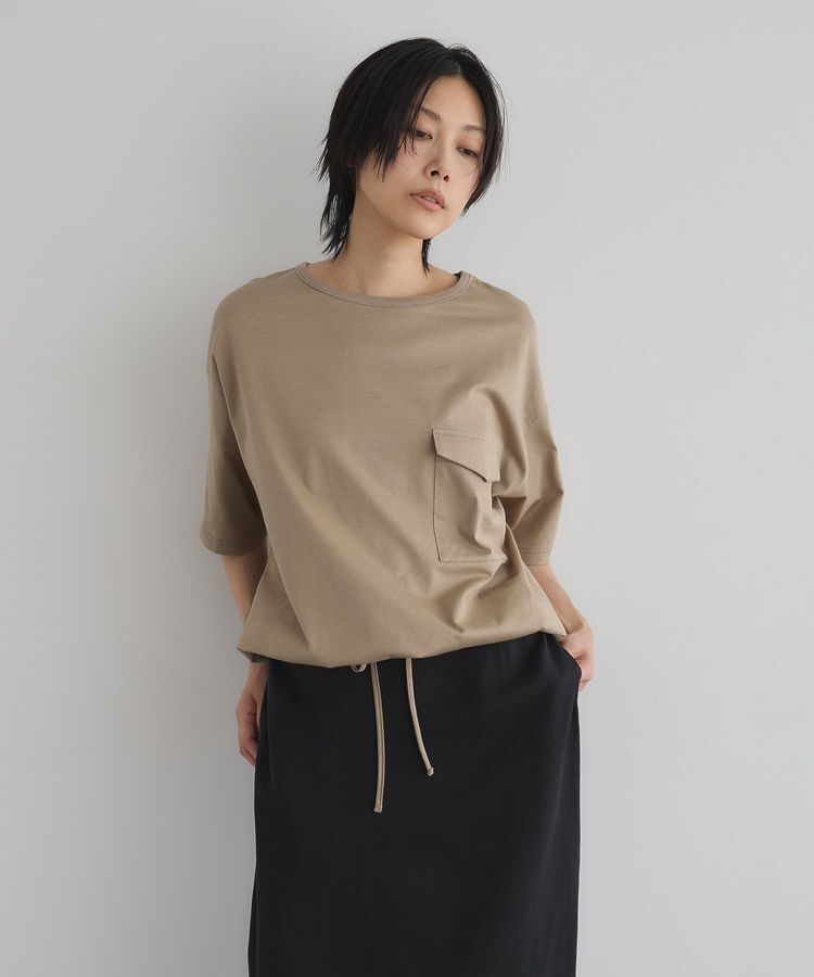 GARAGE OF GOOD CLOTHING「【日本製】6分袖裾ドロストプルオーバー」|Tシャツ・カットソー|