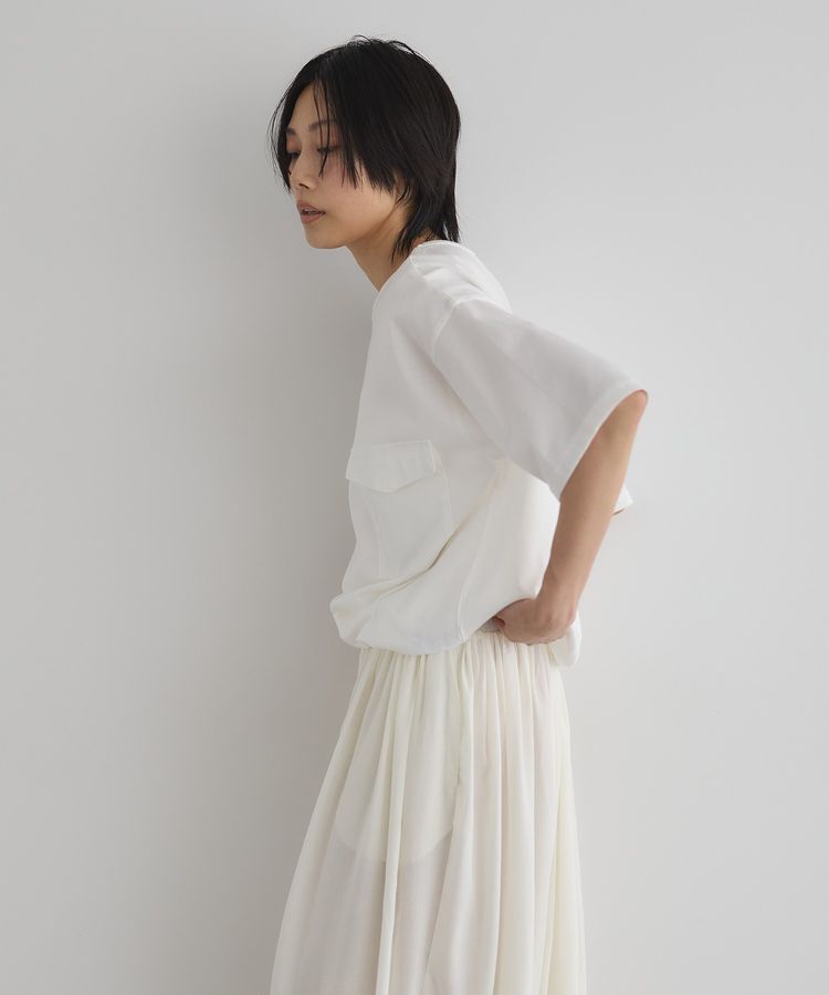 GARAGE OF GOOD CLOTHING「【日本製】6分袖裾ドロストプルオーバー」|Tシャツ・カットソー|