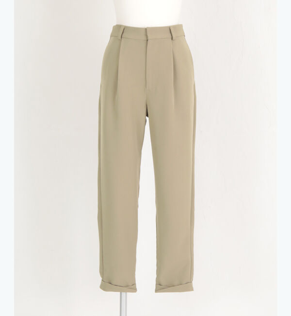 ur's「ツイストヘムテーパードパンツ」|スラックス|