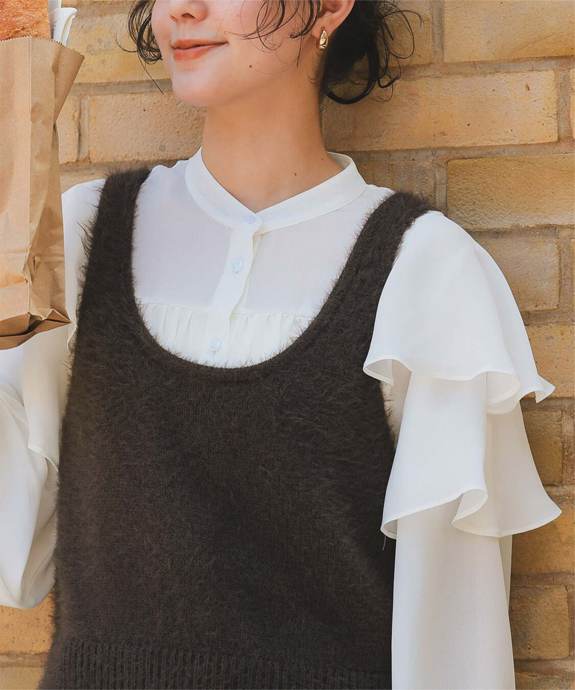 titivate「スリーブフレアデザインギャザーブラウス」|シャツ・ブラウス|