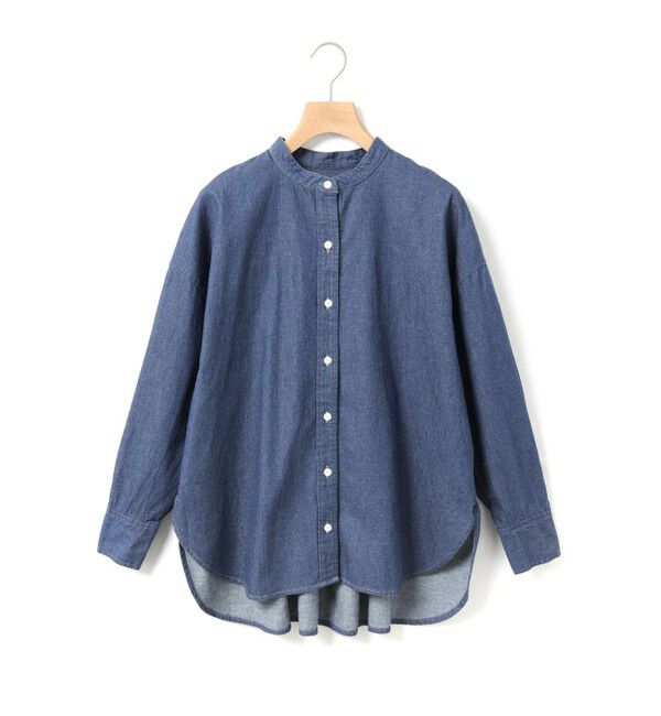 MidiUmi「MidiUmi タックスリーブデニムシャツ」|シャツ・ブラウス|インディゴ