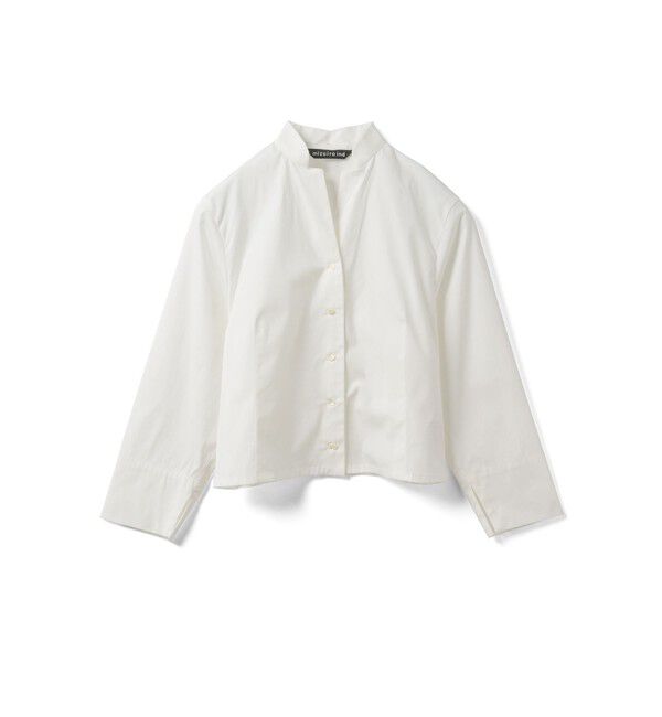 mizuiro ind「mizuiro ind スタンドカラーショートシャツ」|シャツ・ブラウス|