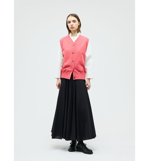 mizuiro ind「mizuiro ind スタンドカラーショートシャツ」|シャツ・ブラウス|