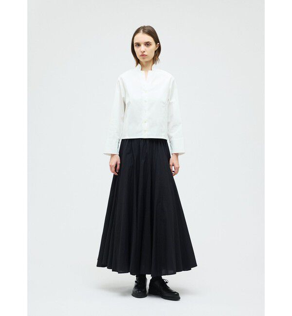 mizuiro ind「mizuiro ind スタンドカラーショートシャツ」|シャツ・ブラウス|