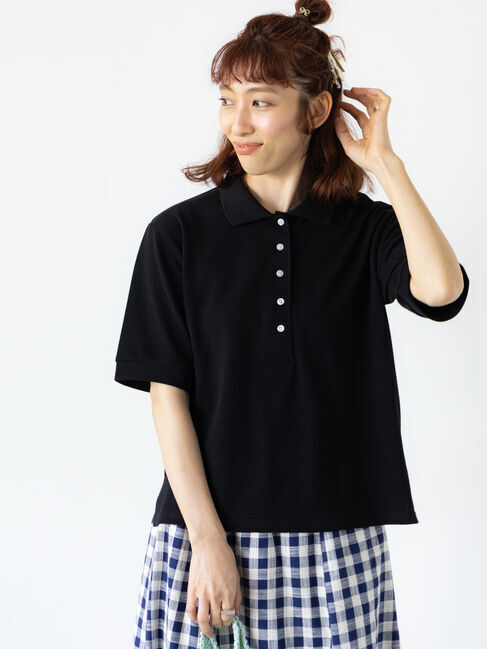 Lugnoncure「鹿の子ポロシャツ」|その他|ブラック