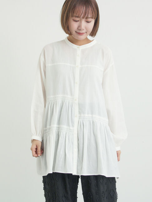 Samansa Mos2「2WAYシアーティアードチュニック」|シャツ・ブラウス|