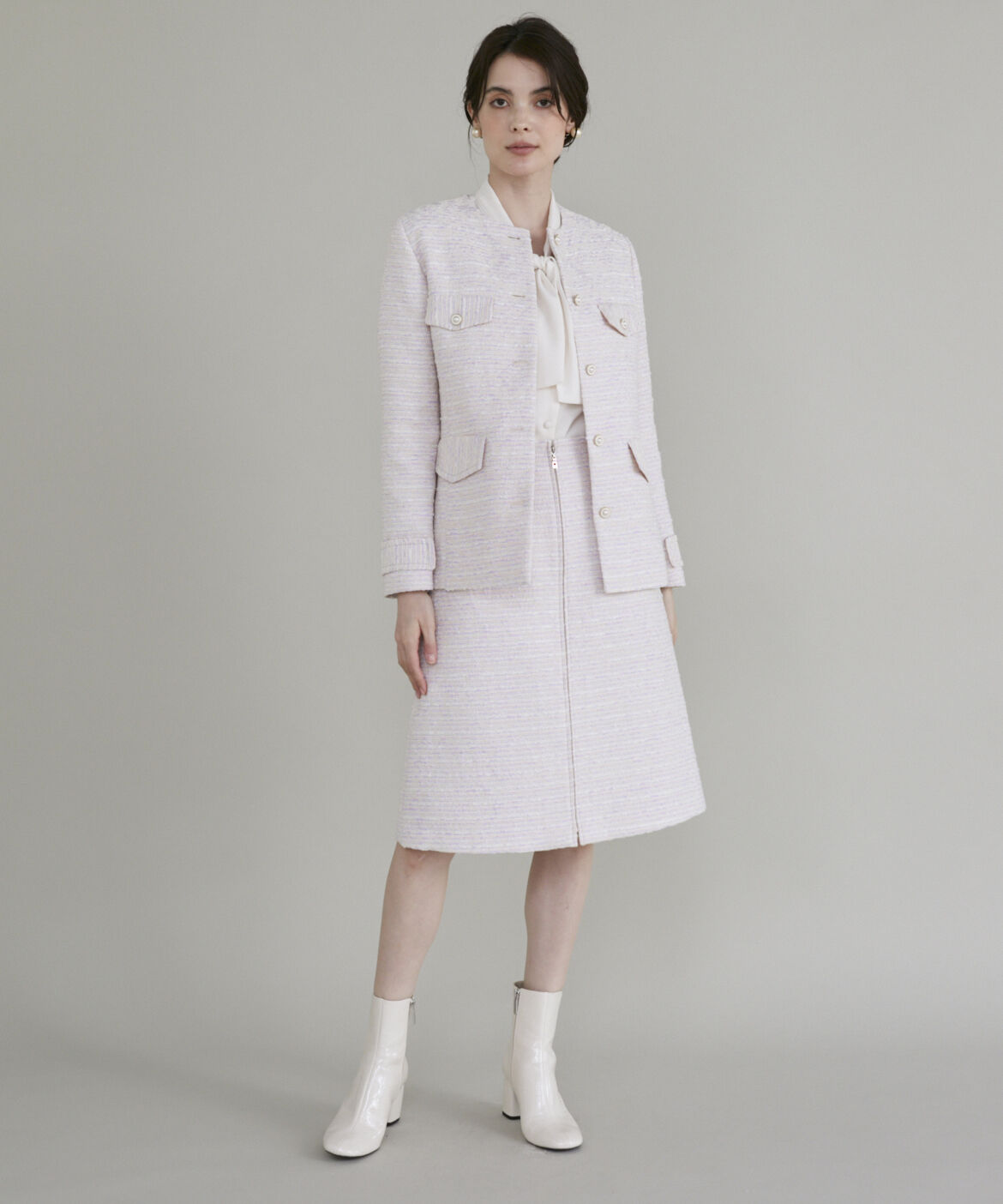 Maglie le cassetto「《M Maglie le cassetto》ファンシーツイードスカート」|台形|