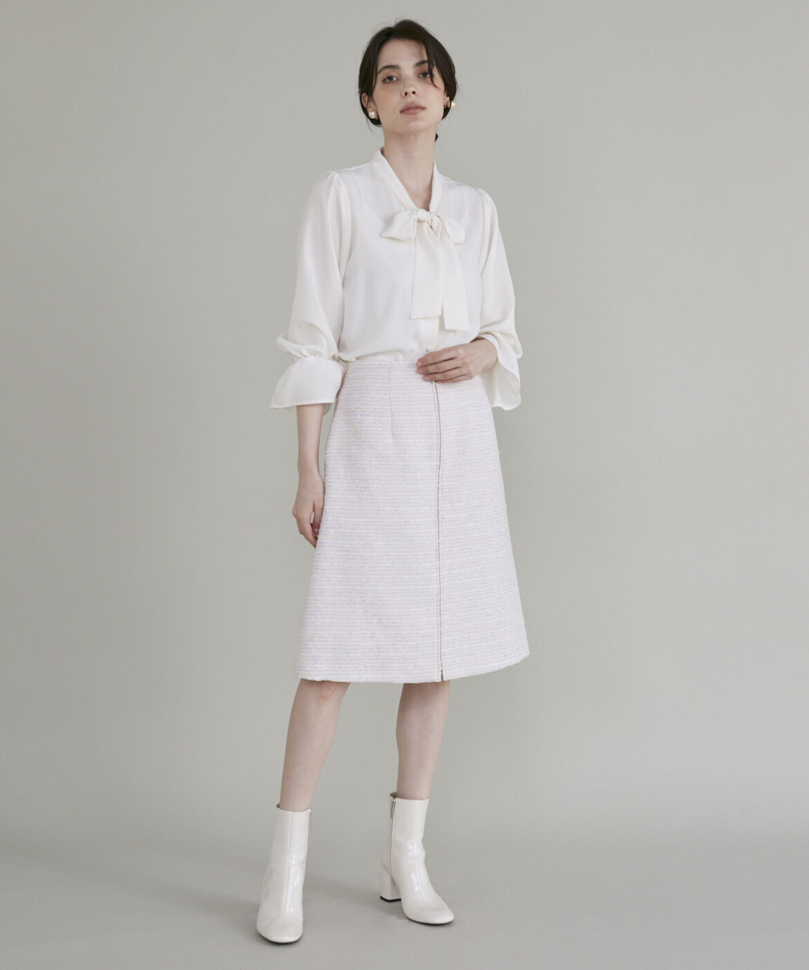 Maglie le cassetto「《M Maglie le cassetto》ファンシーツイードスカート」|台形|