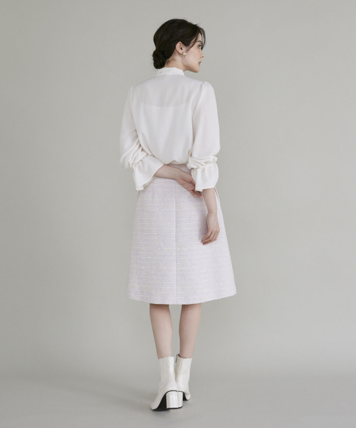 Maglie le cassetto「《M Maglie le cassetto》ファンシーツイードスカート」|台形|