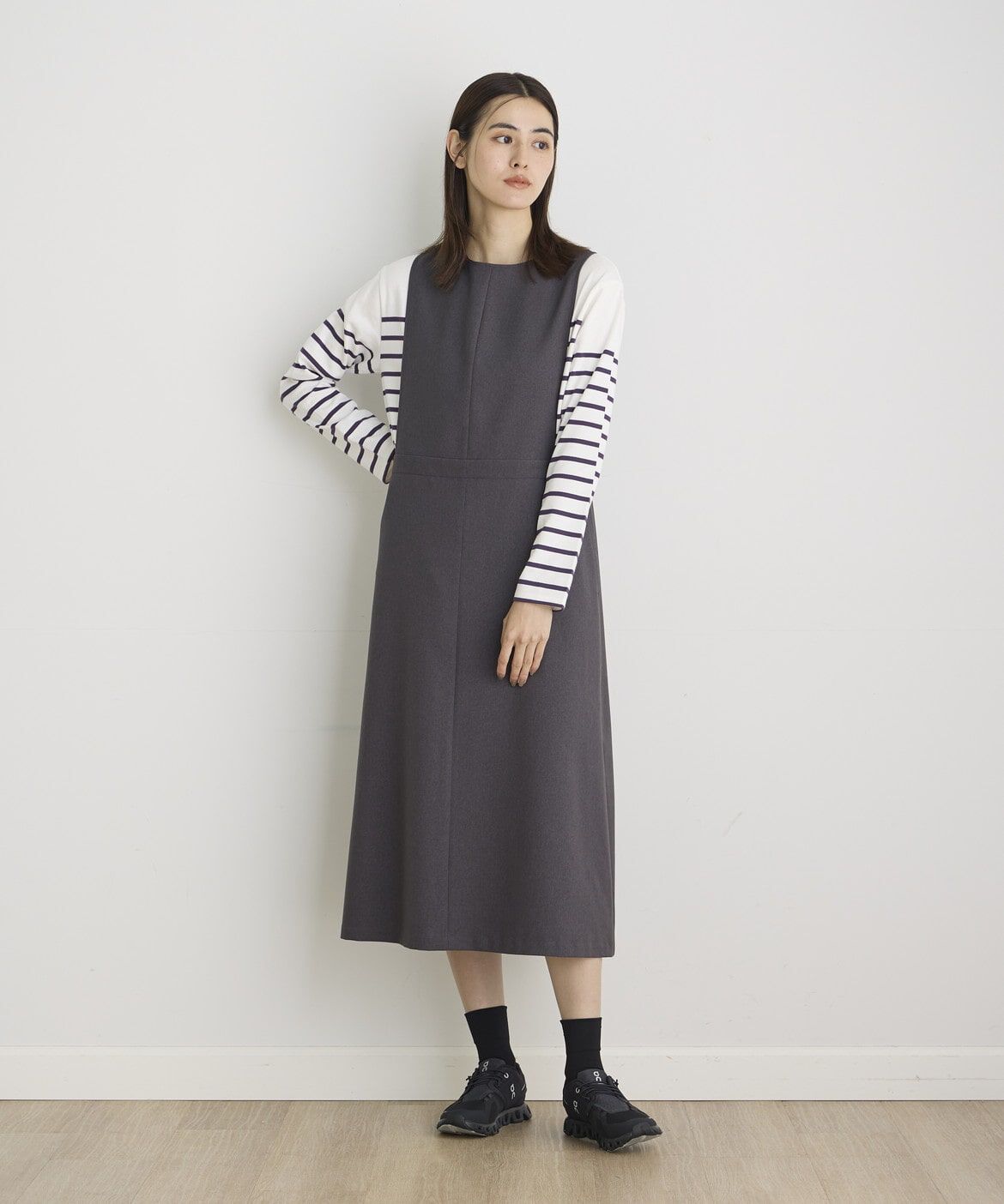 I.T.'S international「ウールライクフレアジャンパースカート」|スカート|