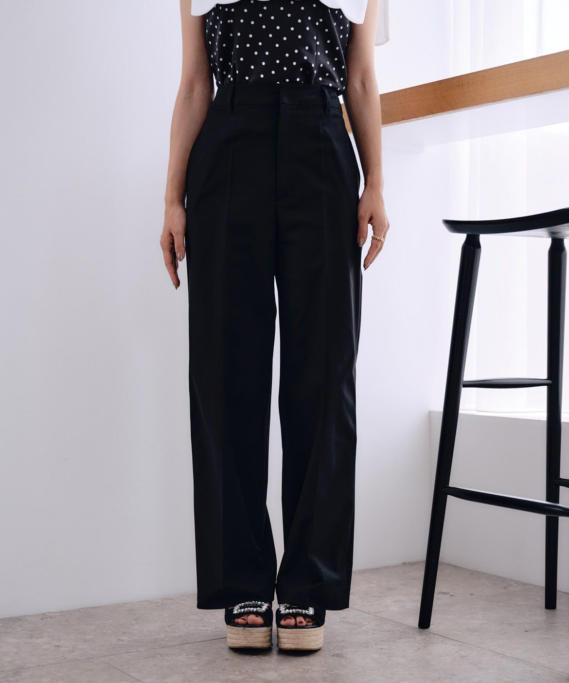 Maglie le cassetto「《M Maglie le cassetto&times;吉田理紗》快適セミワイドパンツ」|スラックス|