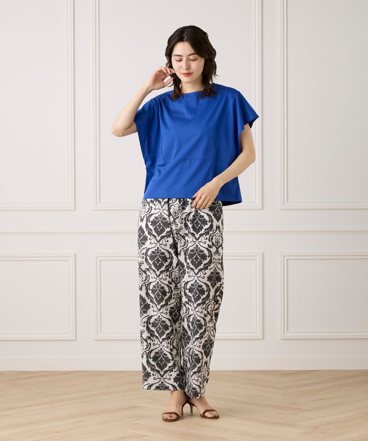 7-IDconcept.「《大きいサイズ》ハンカチスリーブプルオーバー《接触冷感》」|Tシャツ・カットソー|