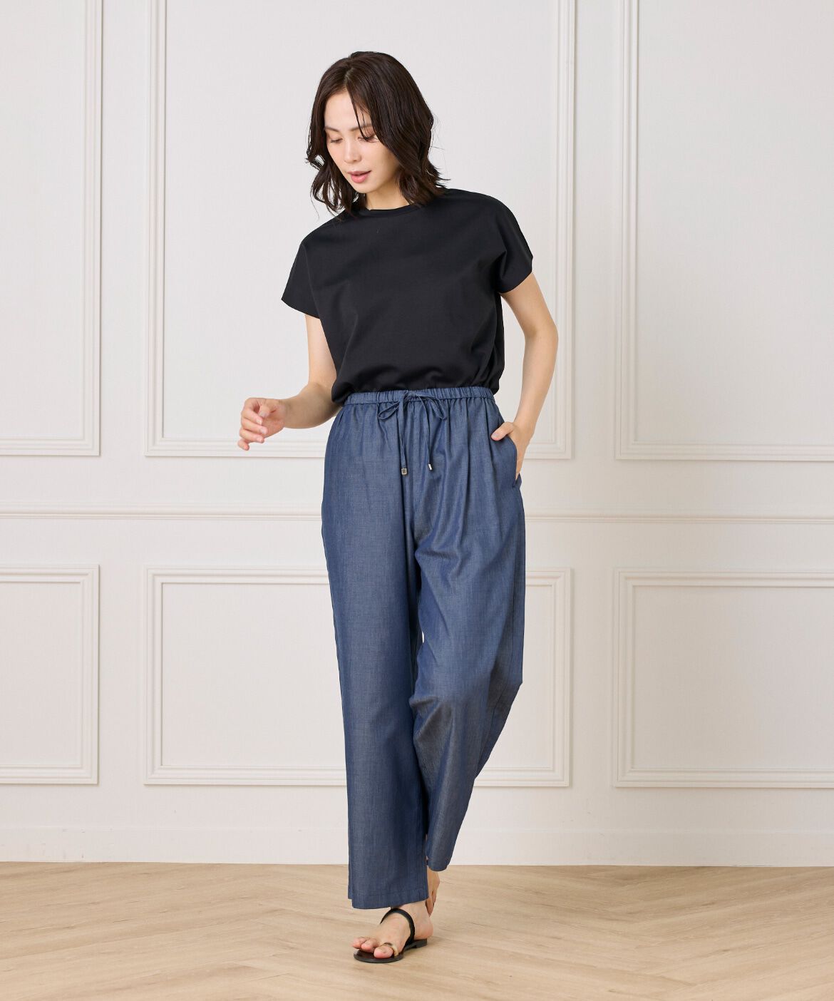 7-IDconcept.「デニム調イージーパンツ」|デニム|