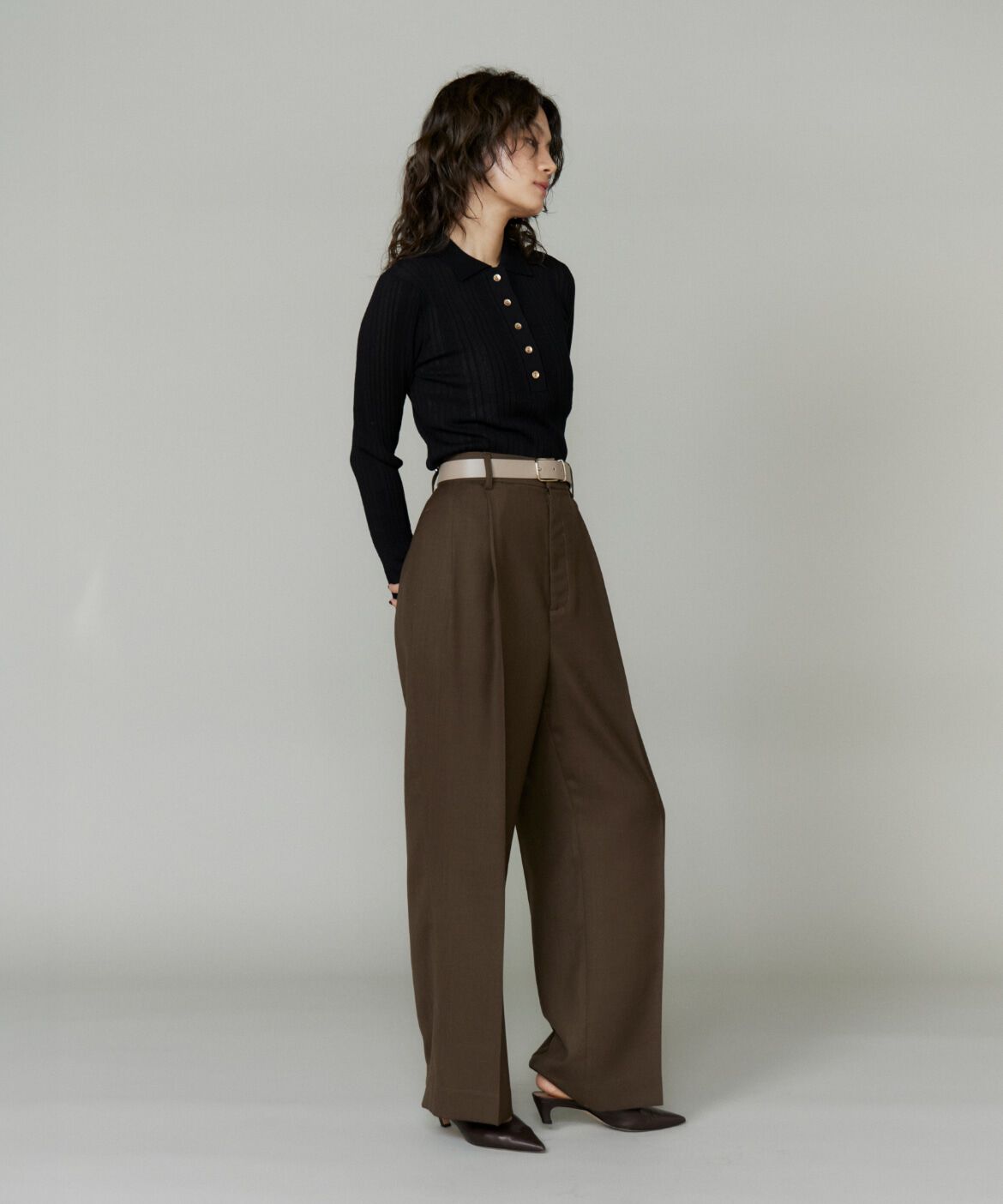 INED「シアーポロニットプルオーバー《YVON》」|ニット・セーター|