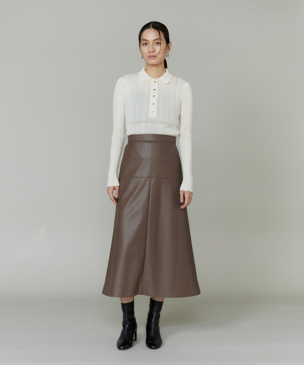 INED「シアーポロニットプルオーバー《YVON》」|ニット・セーター|