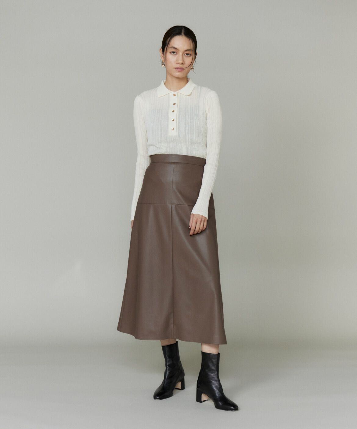 INED「シアーポロニットプルオーバー《YVON》」|ニット・セーター|