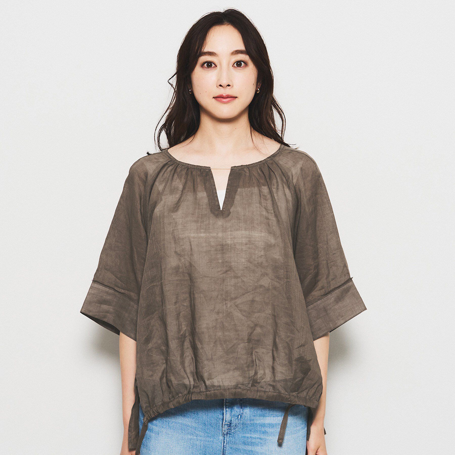 UNTITLED「【SEADRAKE】ペーパーリネンデザインブラウス」|シャツ・ブラウス|