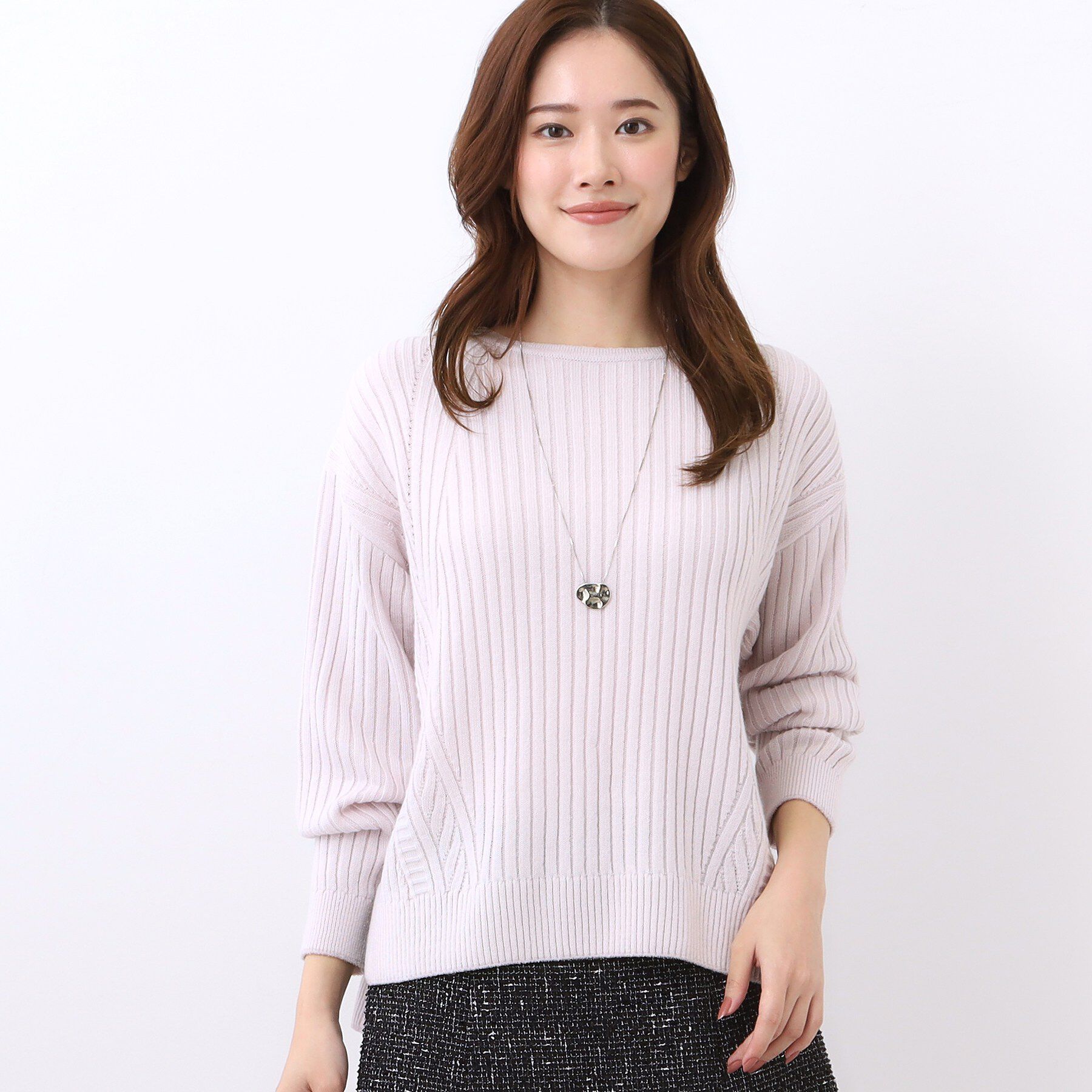 Reflect「【ゆったり着られる◎】ワイドリブニットプルオーバー」|ニット・セーター|