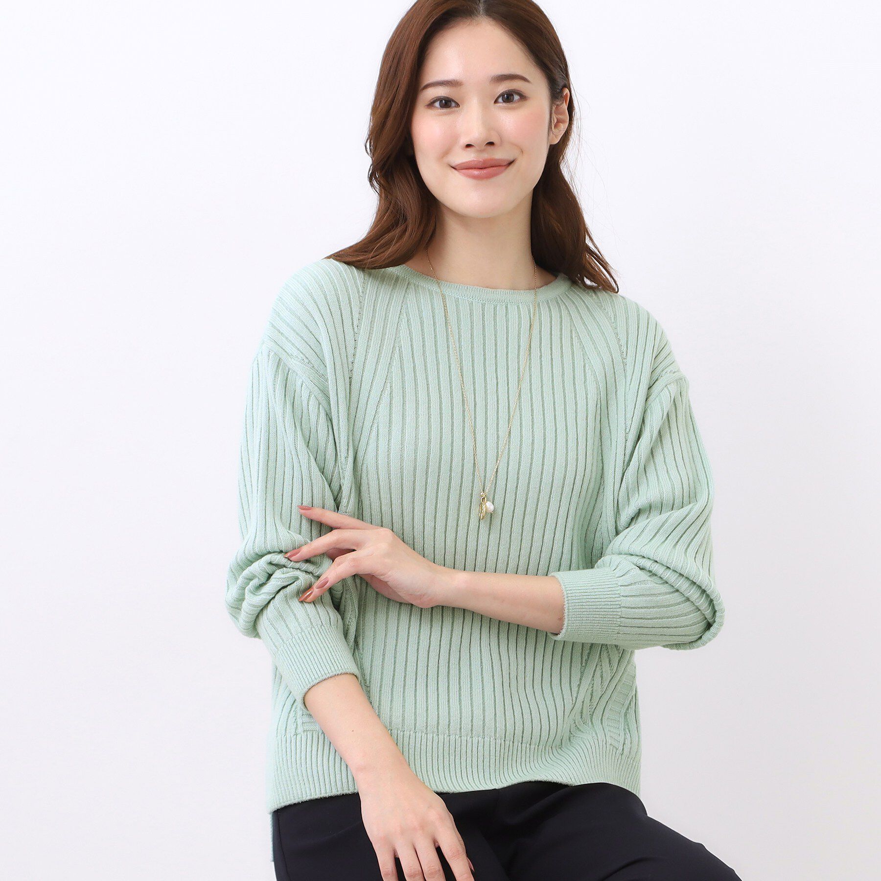 Reflect「【ゆったり着られる◎】ワイドリブニットプルオーバー」|ニット・セーター|