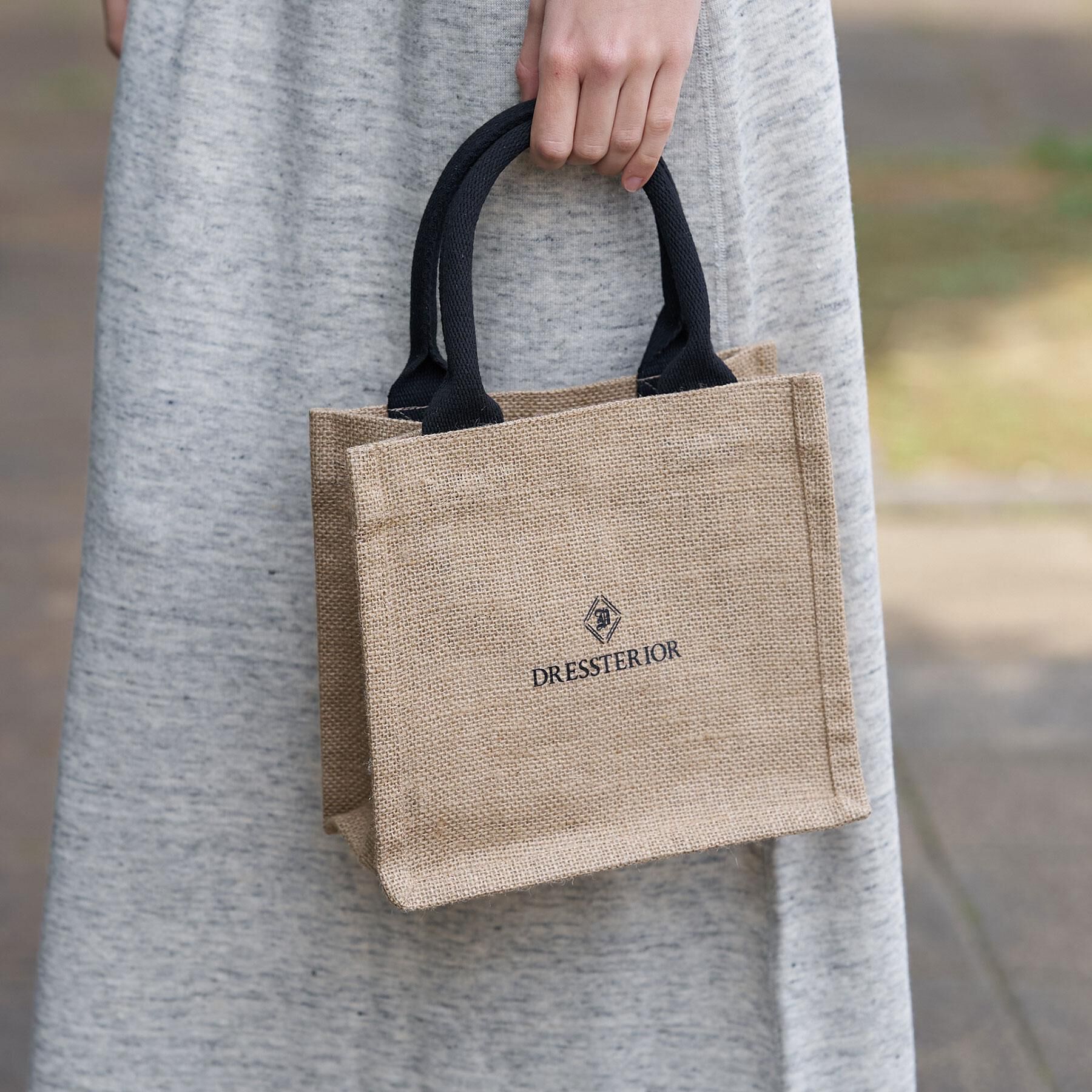 DRESSTERIOR「ジュートキャンバス ミニバッグ」|トートバッグ|ピンクベージュ(05