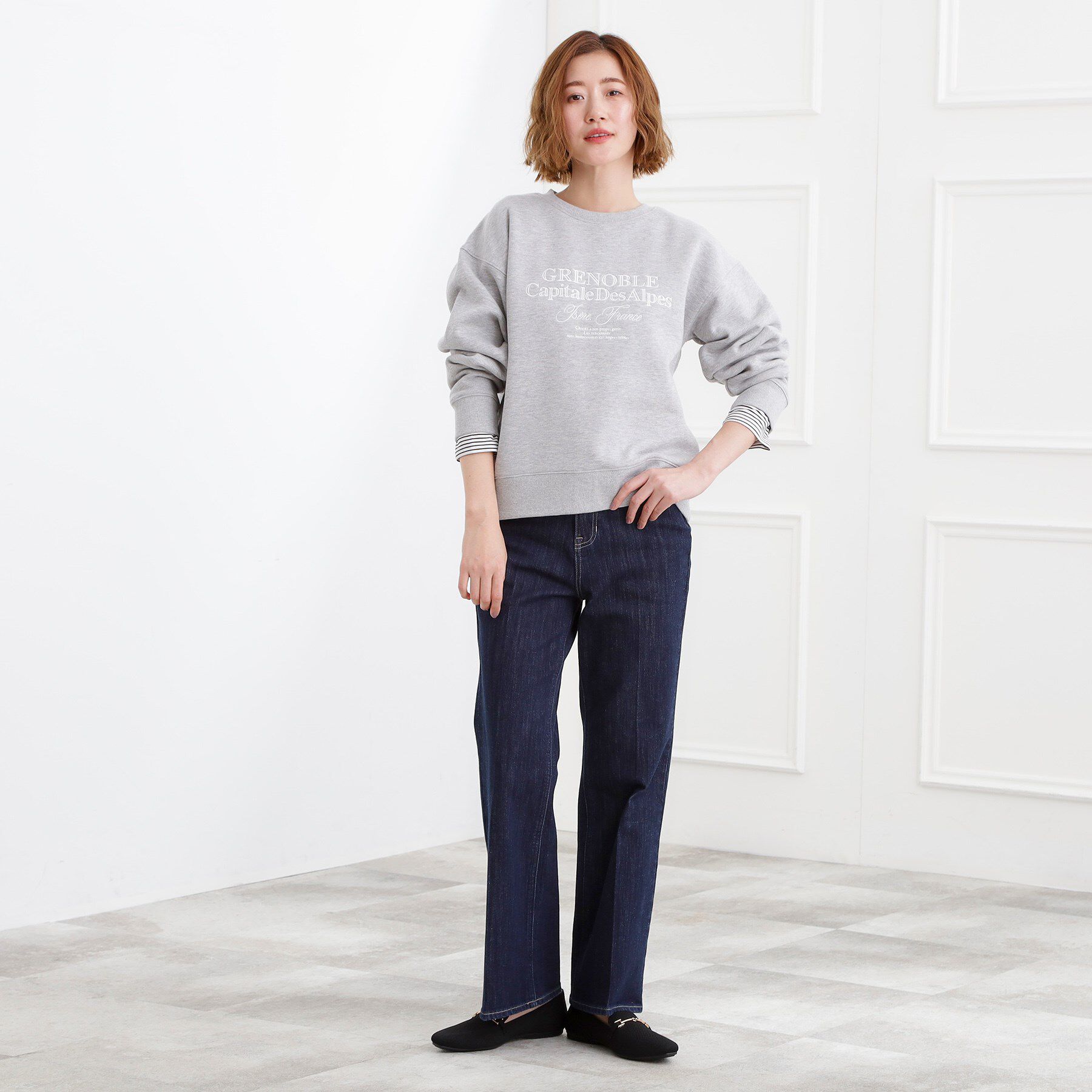 grove「プレッピーロゴ裏起毛スウェット」|パーカー|