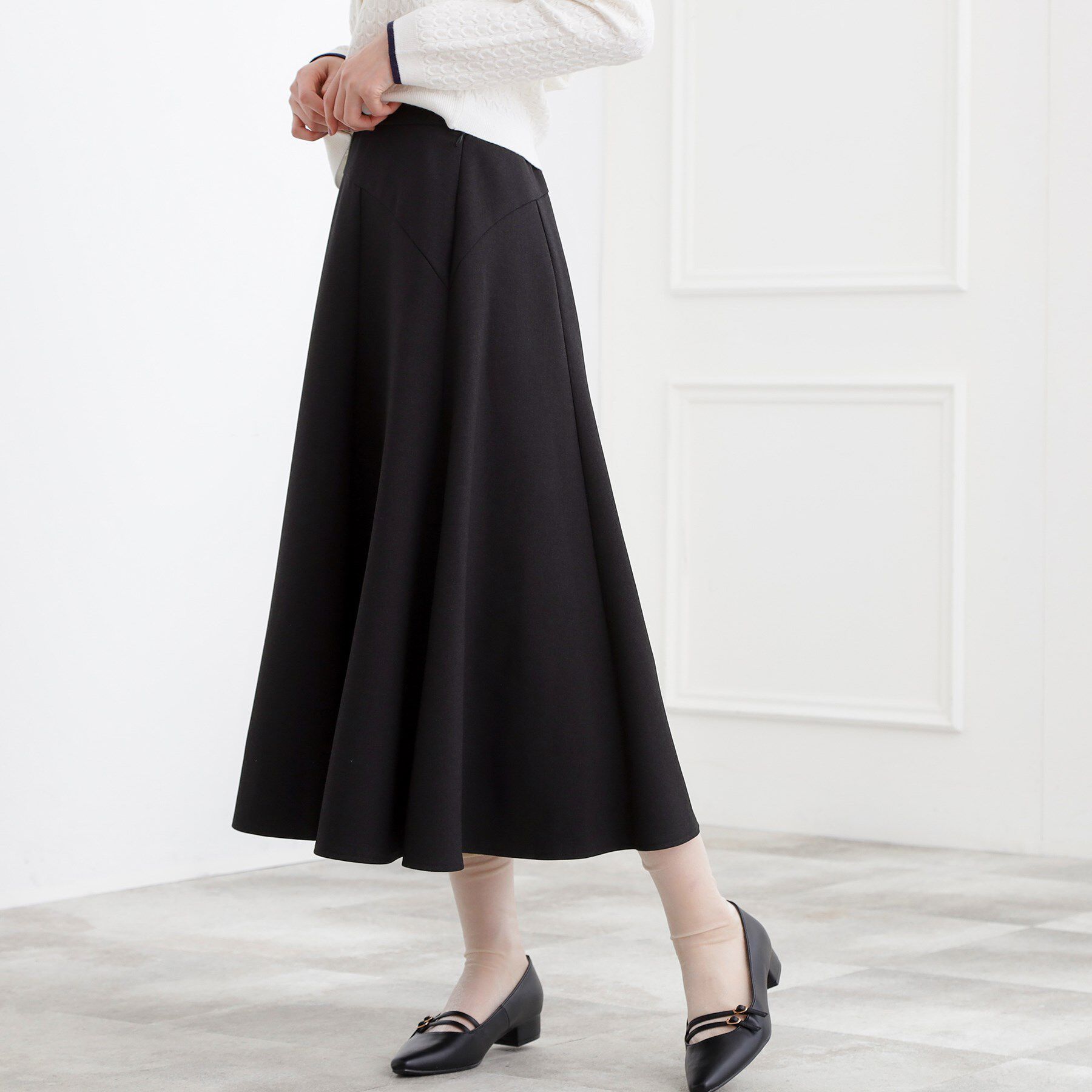 grove「ウーリッシュフレアスカート」|スカート|