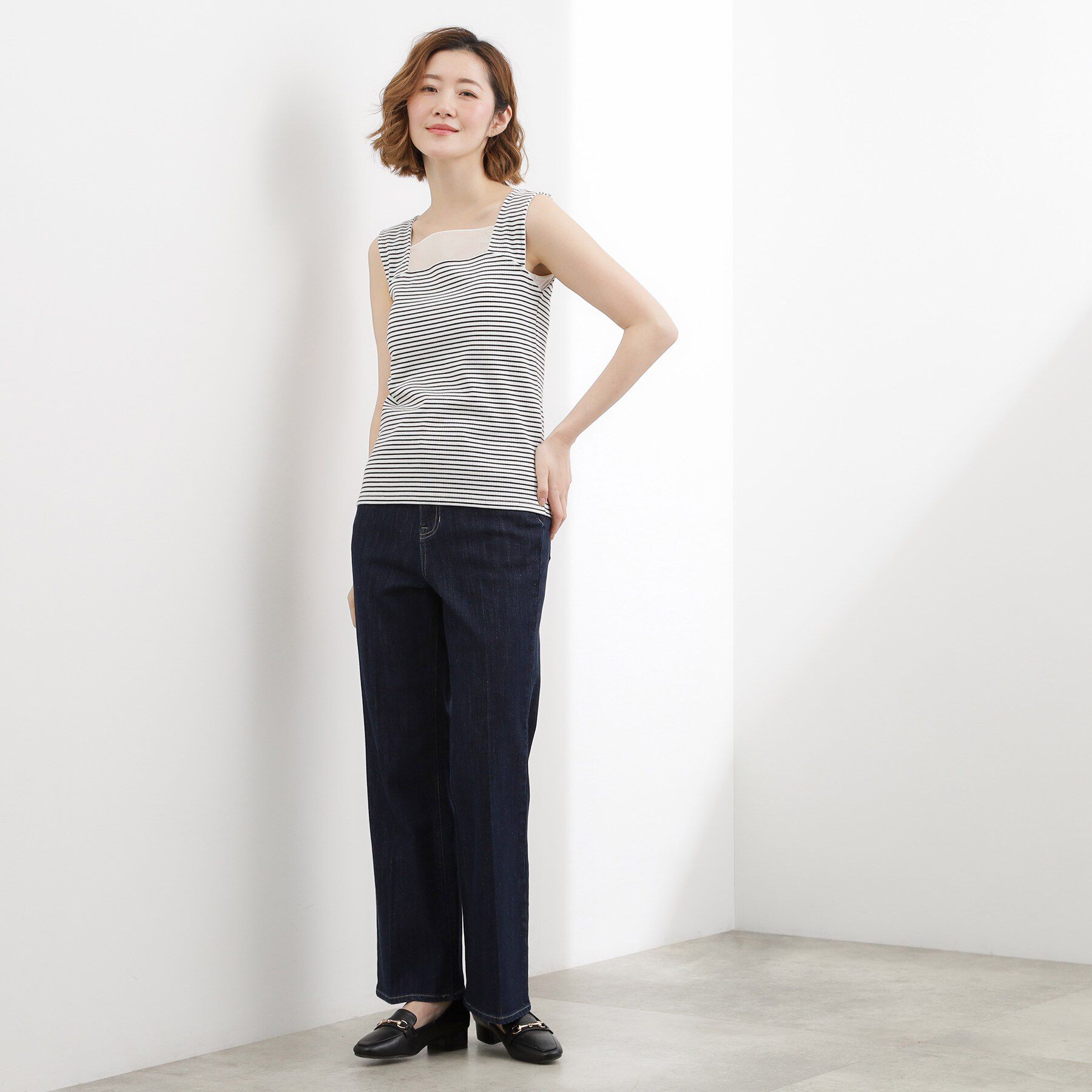 grove「【貴島明日香さん着用】シアードッキングスクエアタンク」|キャミソール|
