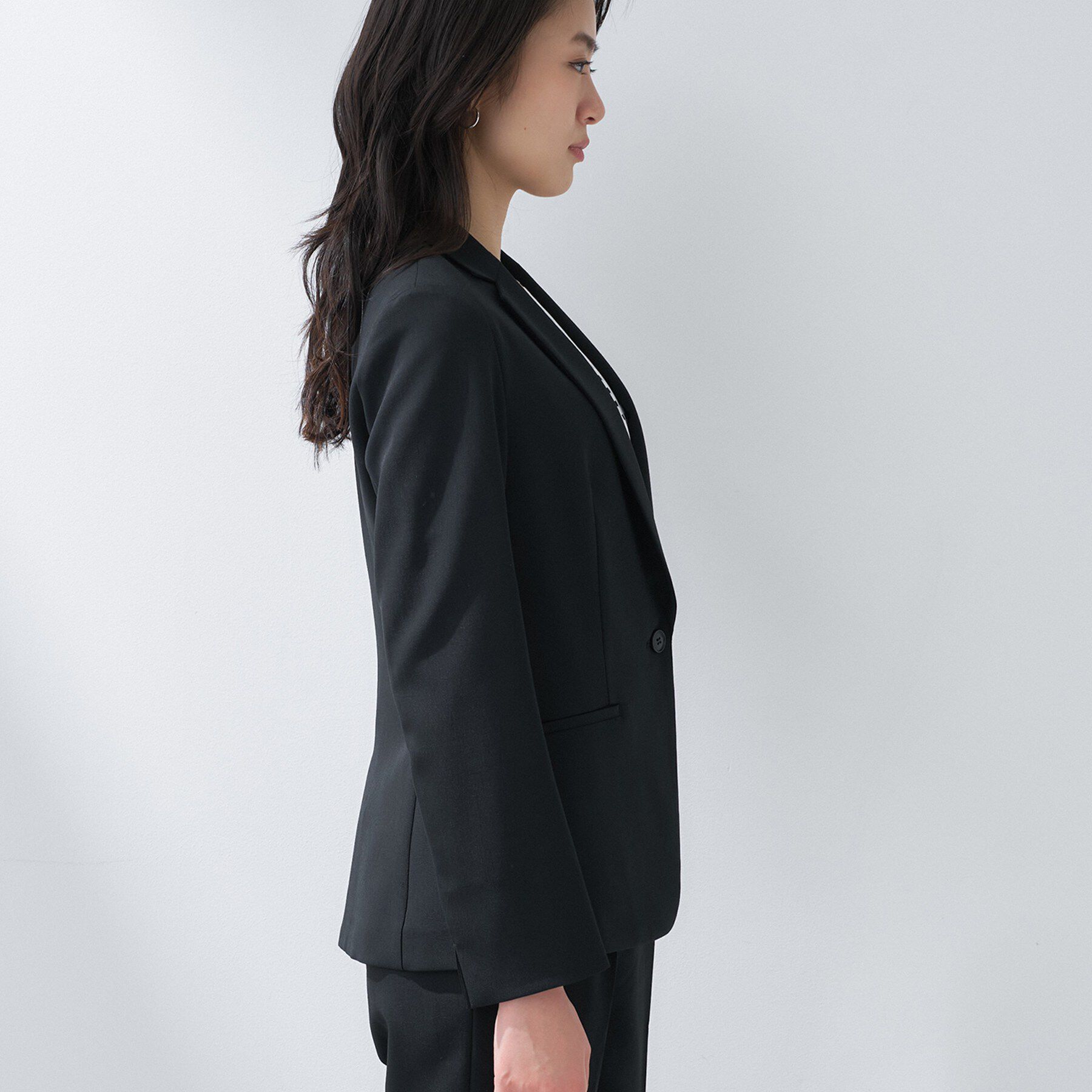 INDIVI「【定番スーツ／UVケア／洗える】ウール調テーラードジャケット」|スーツ|